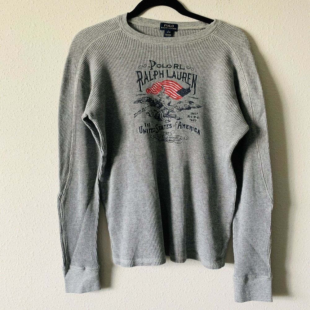 Polo Ralph Lauren Flag Long Sleeve Thermal - Picture 1 of 4
